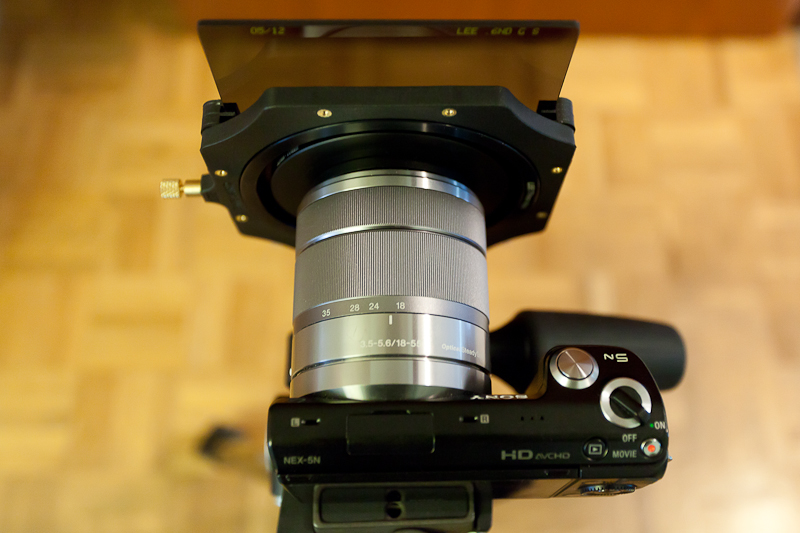 Nex-5n et filtre Lee via filtre Leinox step-UP