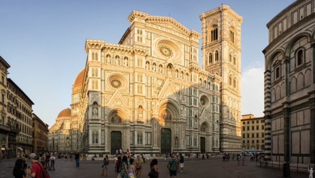 Florence en Italie et sa cathédrale en fin de journée