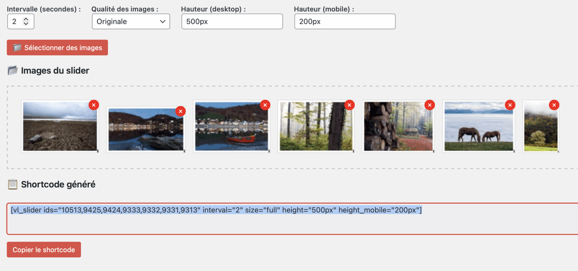 VL slider de visionlarge.ch
Plugin de WordPress