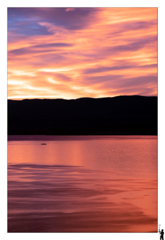 Couché de soleil sur les rives du lac Léman depuis Chexbres en Suisse