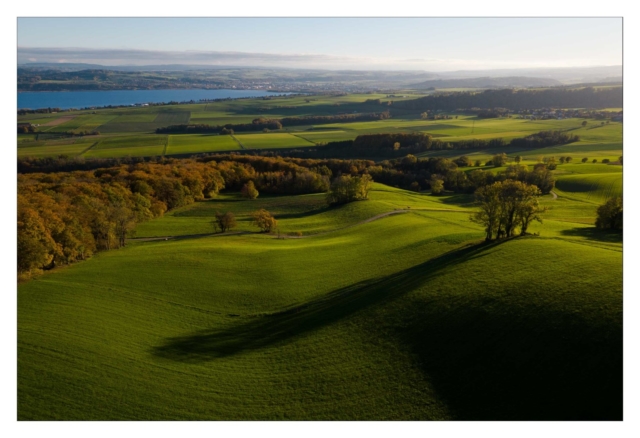 Vue du ciel au drone DJI Mini Pro 3 de la forêt en automne près de Champagne