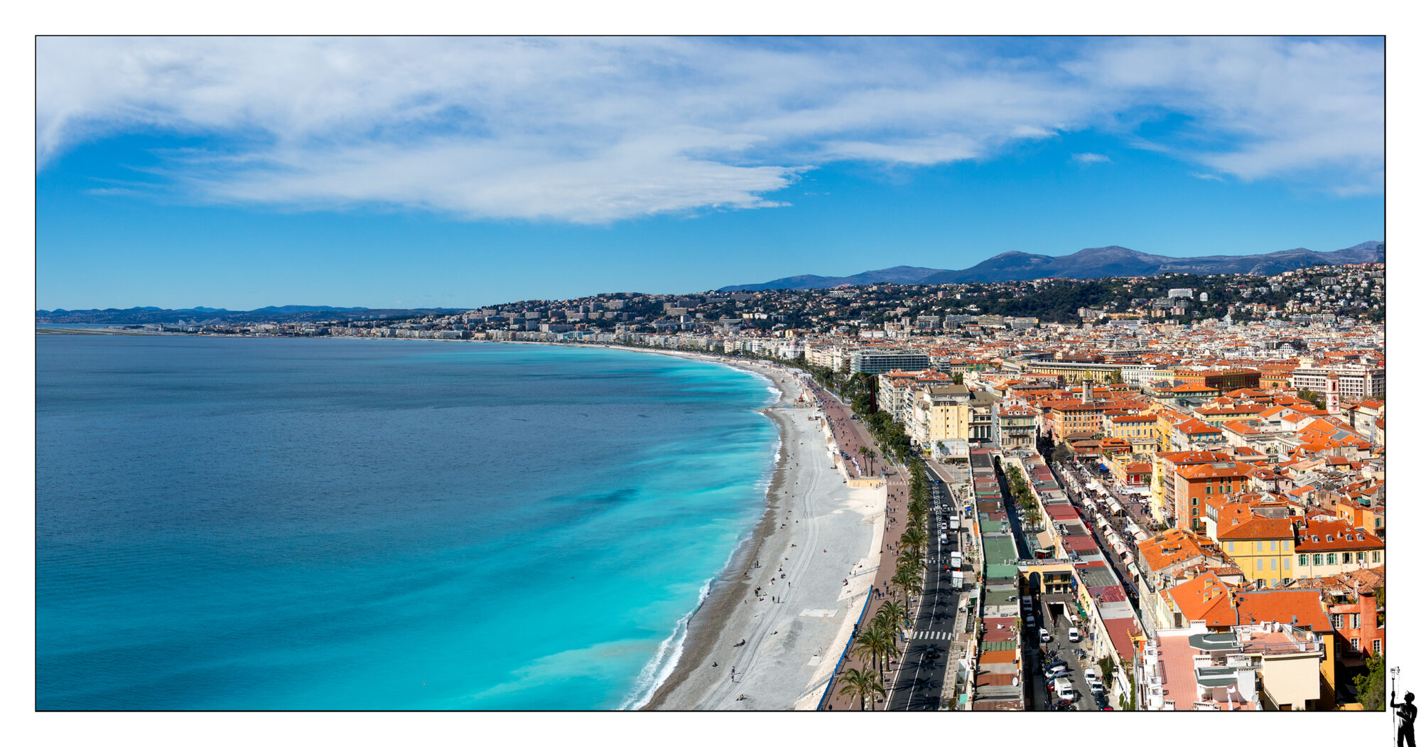 Panorama de la ville de Nice depuis château. France