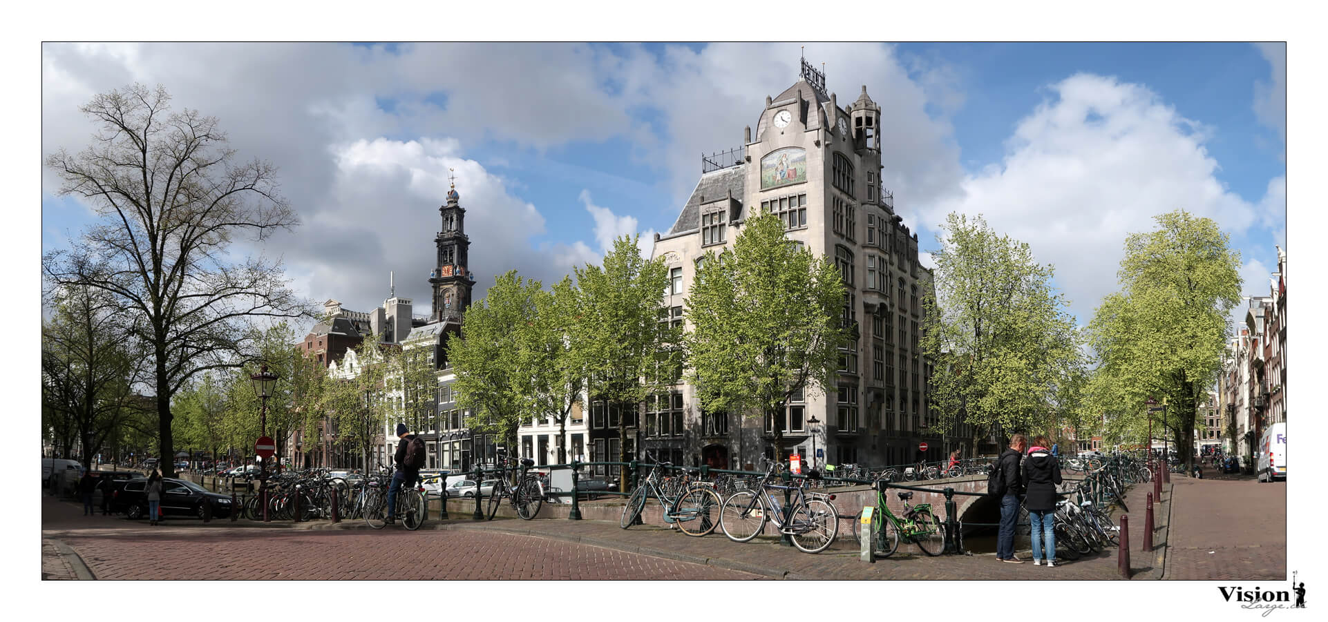 Panoramique de la ville d'Amsterdam