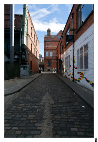 Petites ruelles de la ville de Dublin en Irlande