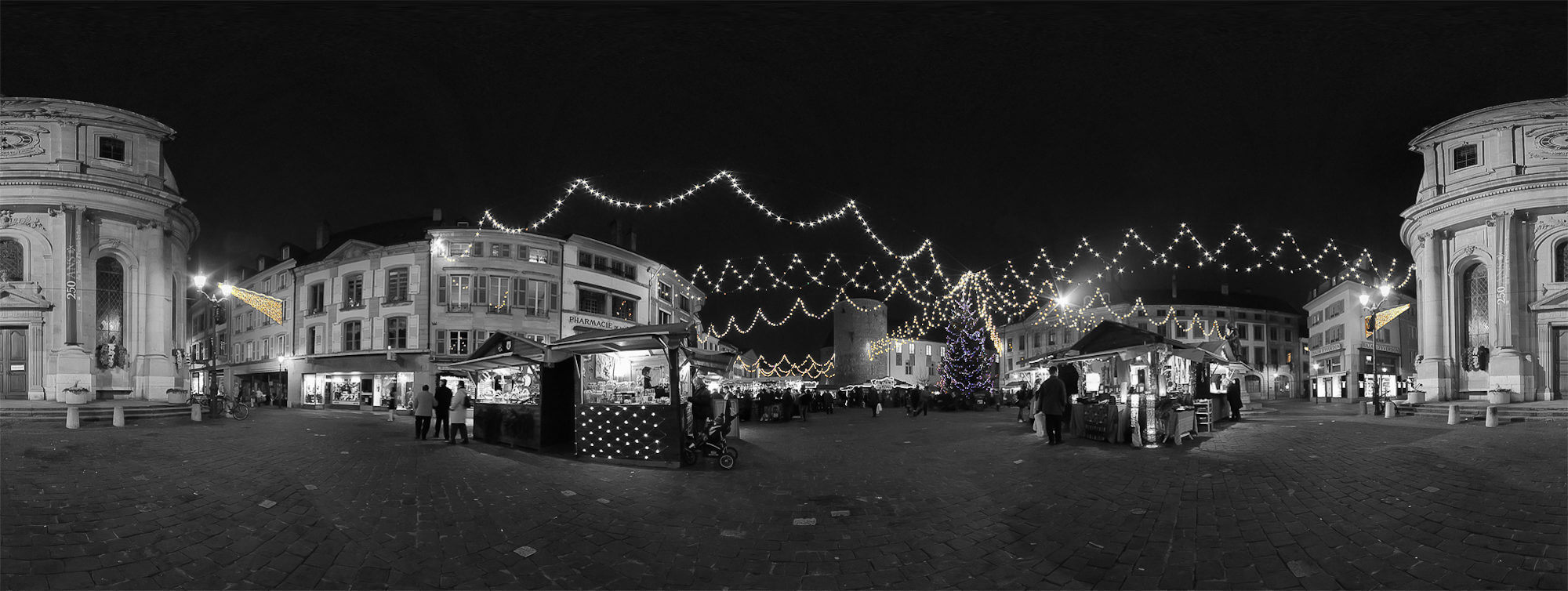 Place Pestalozzi à Yverdon en Suisse